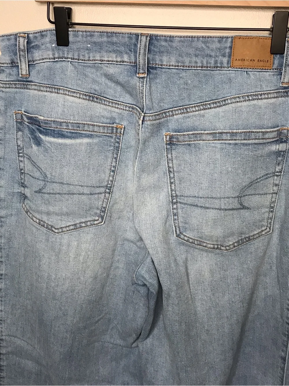American Eagle Low Rise Baggy Wide Leg Jeans Women’s Size 12 - Picture 4 of 7